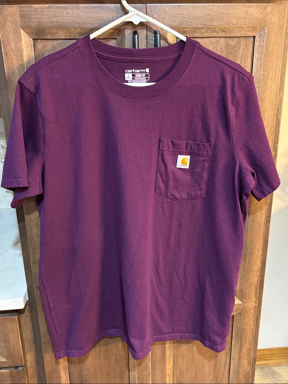 Carhartt Men's Deep Plum Pocket Tee